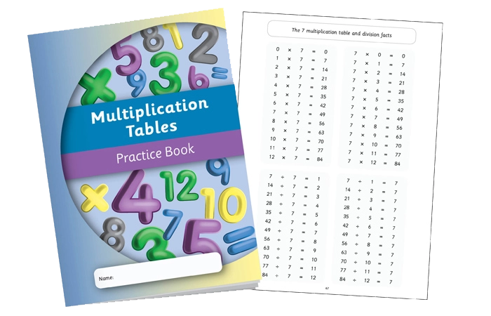 Multiplication Tables Practice Book