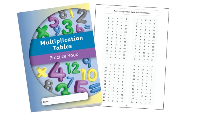 Multiplication Tables Practice Book