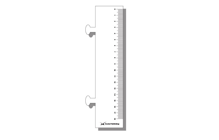 Clip-in polypropylene 18cm ruler